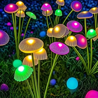 Waterproof Solar Mushroom Garden Lights Campsite Outdoors