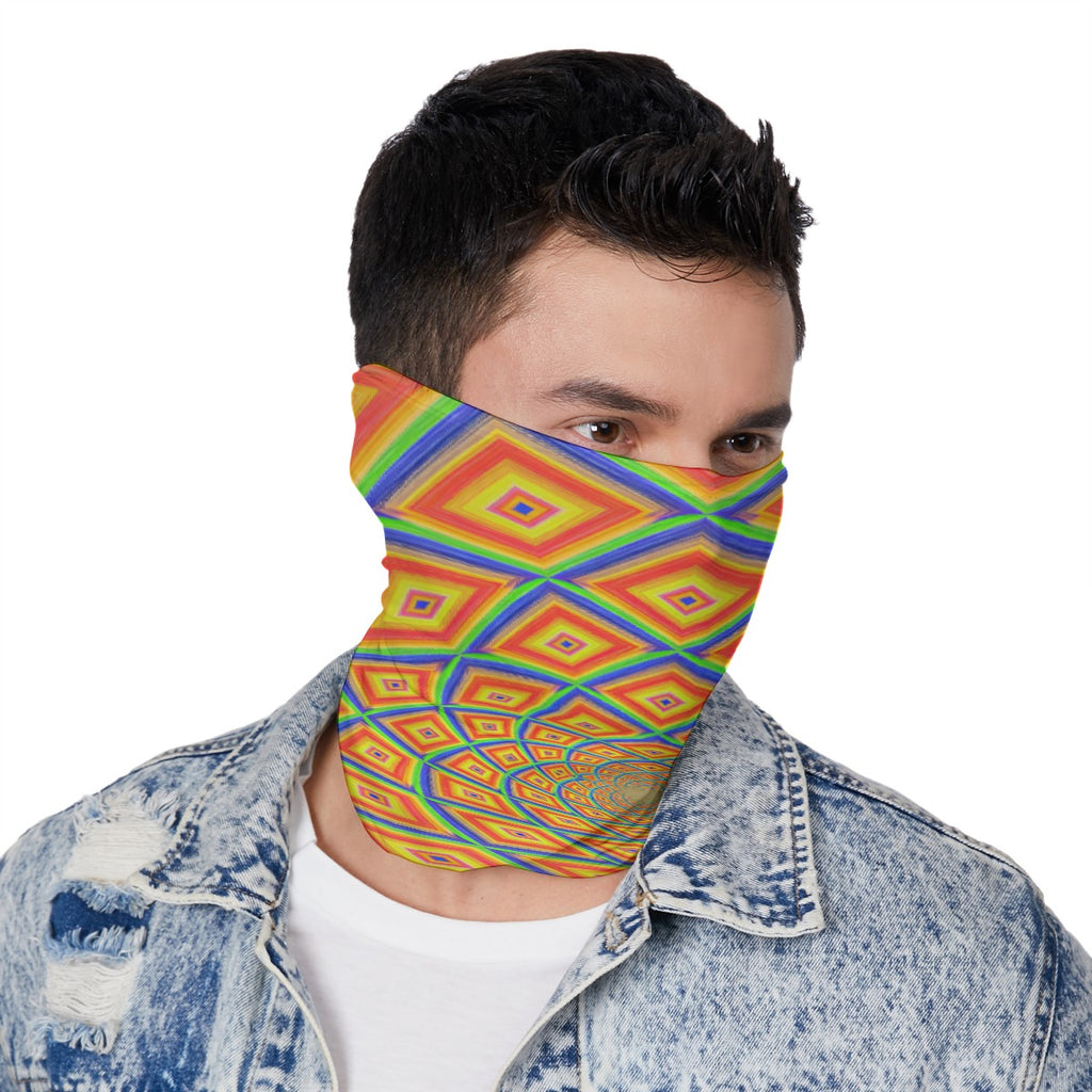 Light Reactive Print Neck Gaiter Face Sock