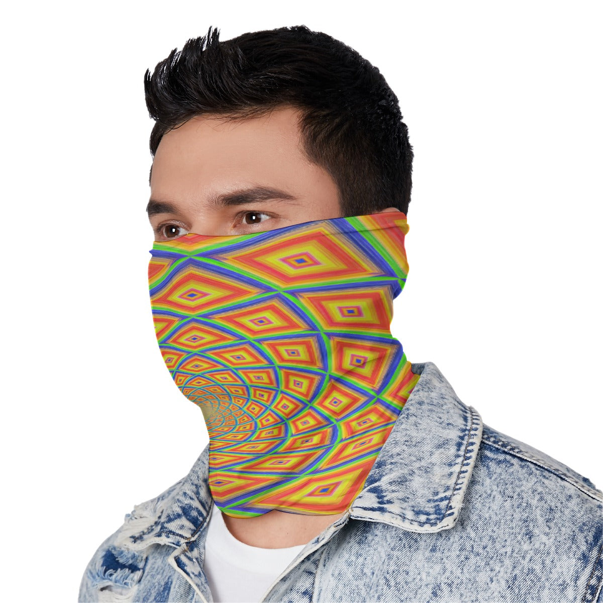 Light Reactive Print Neck Gaiter Face Sock