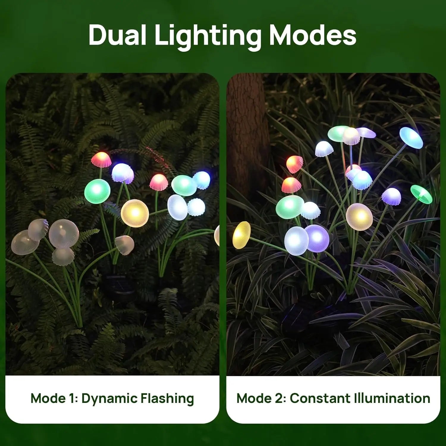 Waterproof Solar Mushroom Garden Lights Campsite Outdoors