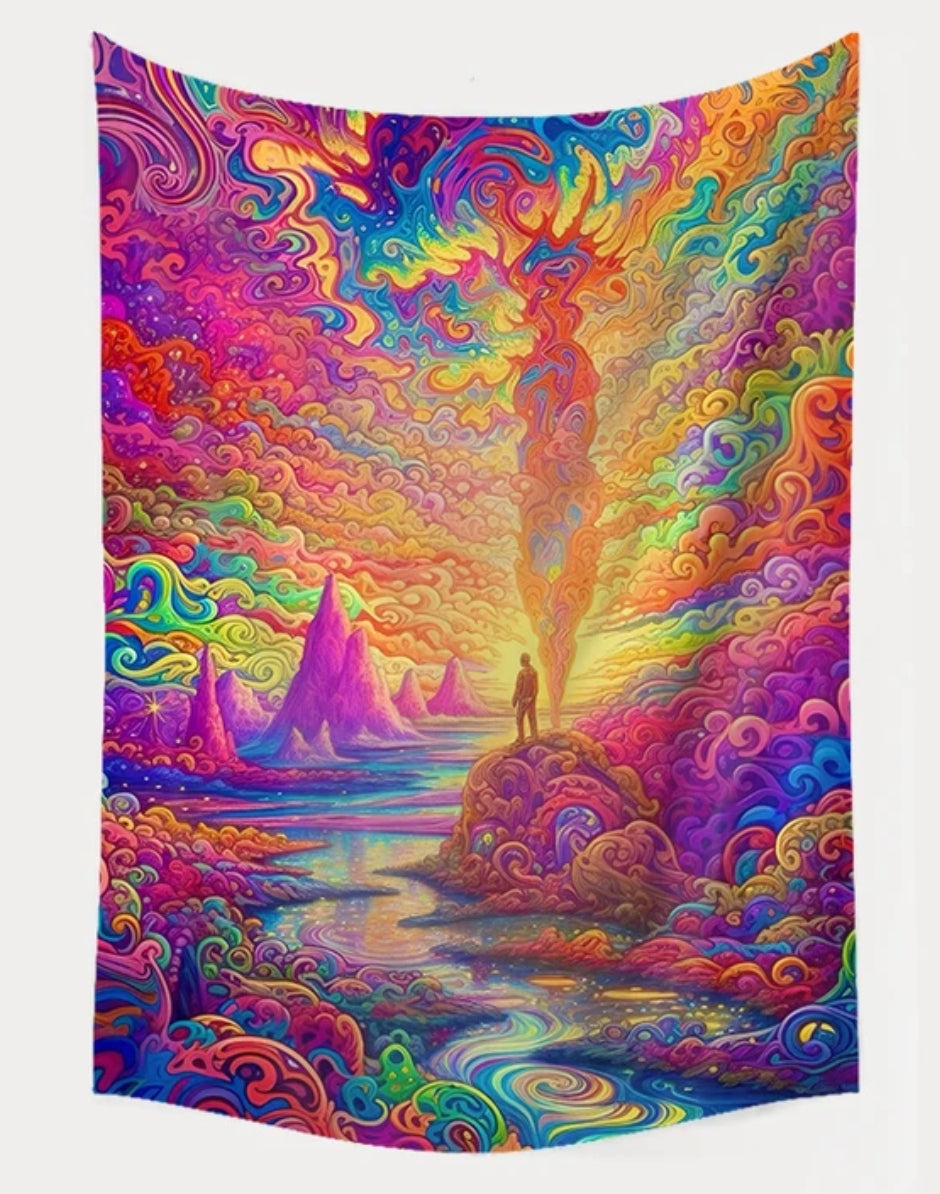 Psychedelic Tapestry Magic Mushroom