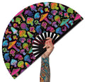Share Psychedelic Hand Fans Festival UV Reactive Bush Doof Esoteric Rave