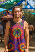 DMT Astronaut Sacred Geometry Singlet Tank top